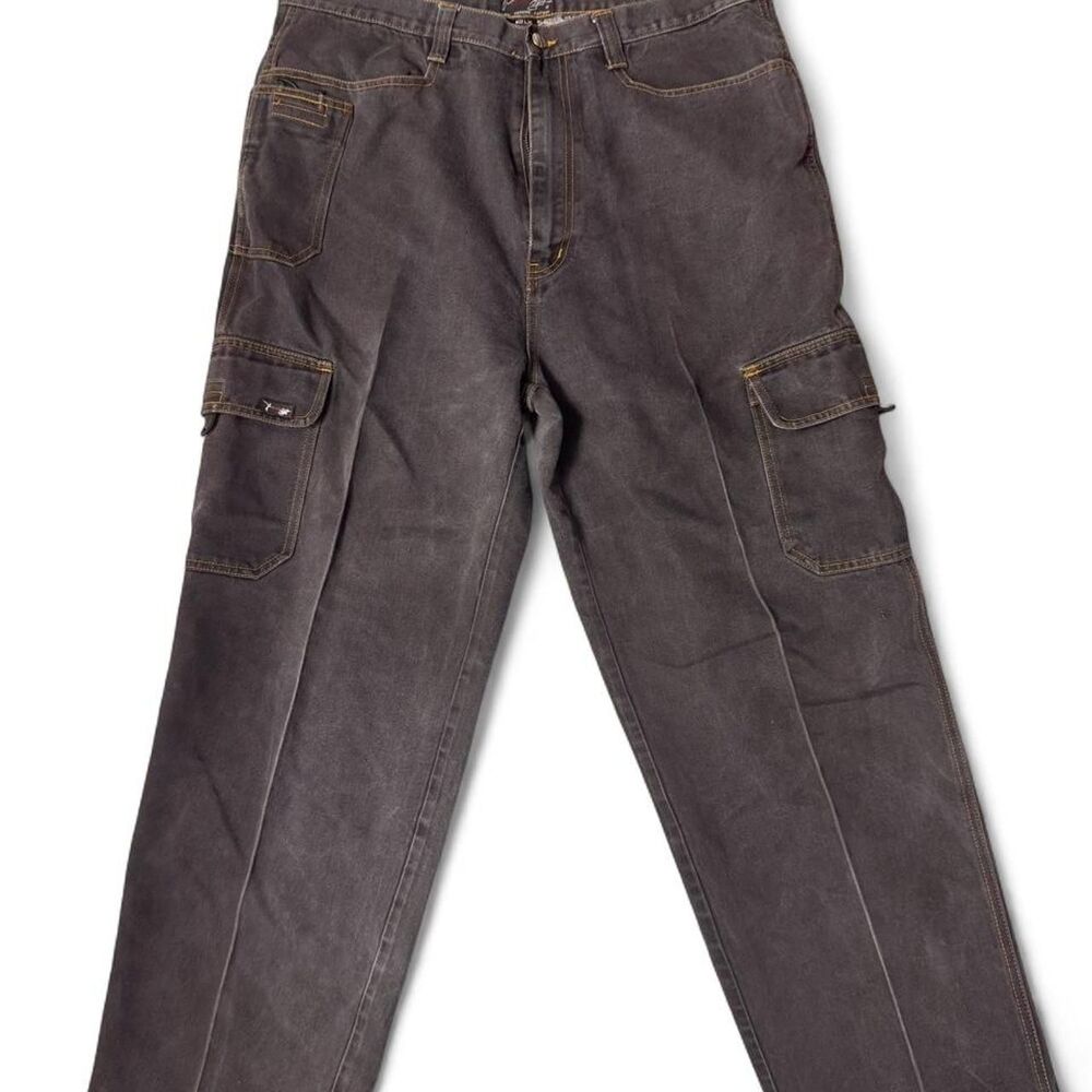 Unbranded Men's Grey and Black Jeans